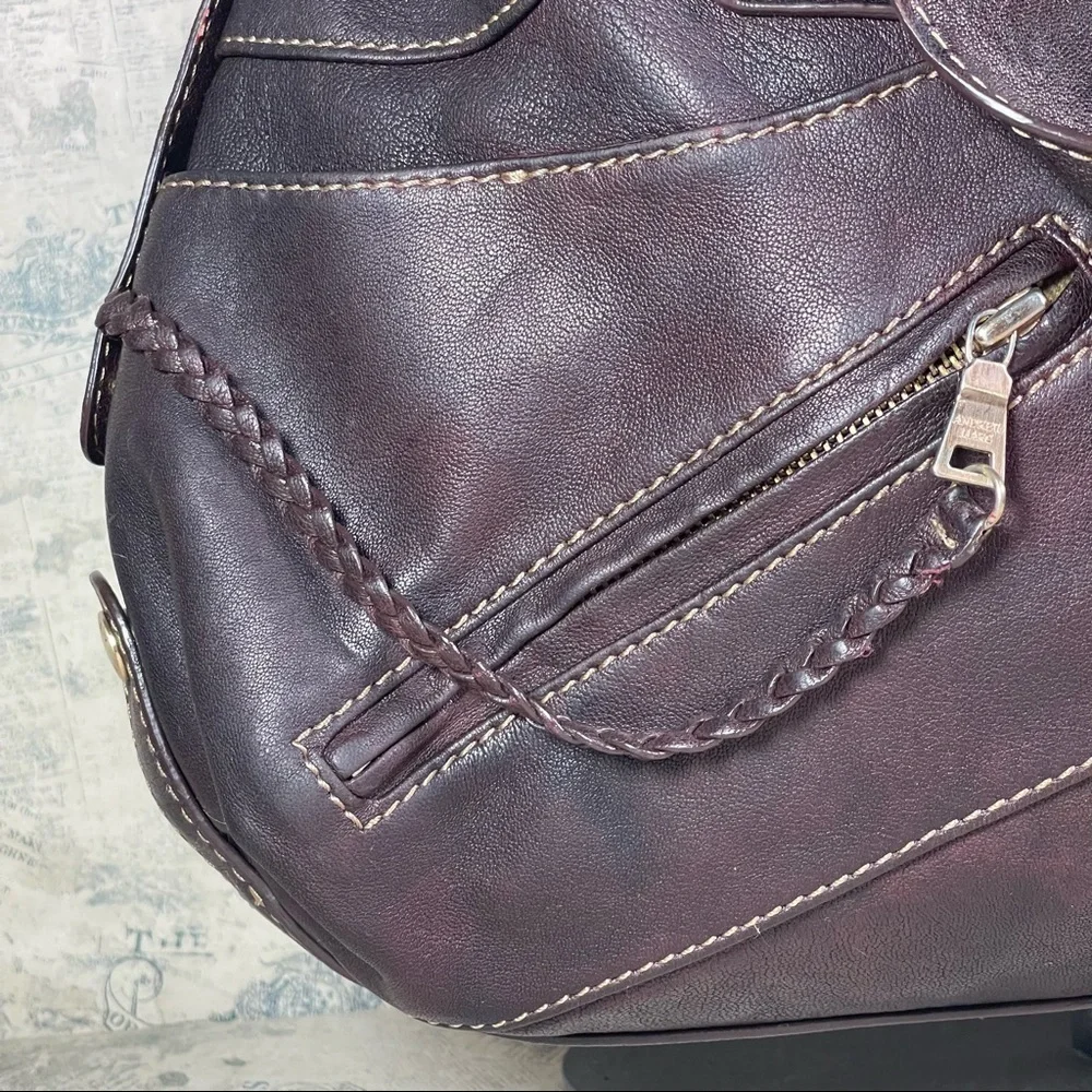 Andrew Marc Leather Hobo Shoulder Bag Convertible Crossbody Purse